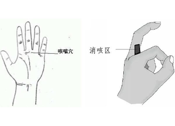 功效:按摩鱼际穴清宣肺气,清热利咽,按摩太渊穴能止咳平喘.