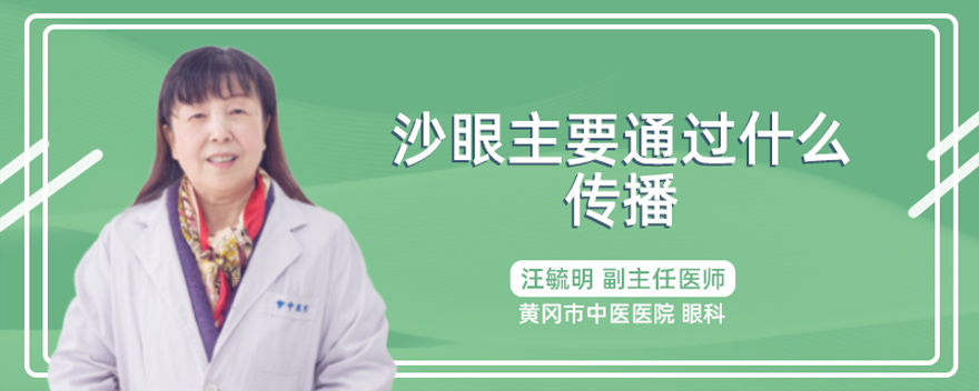 沙眼主要通过什么传播