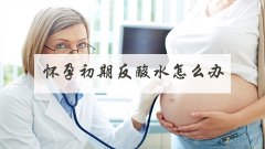 怀孕初期反酸水怎么办