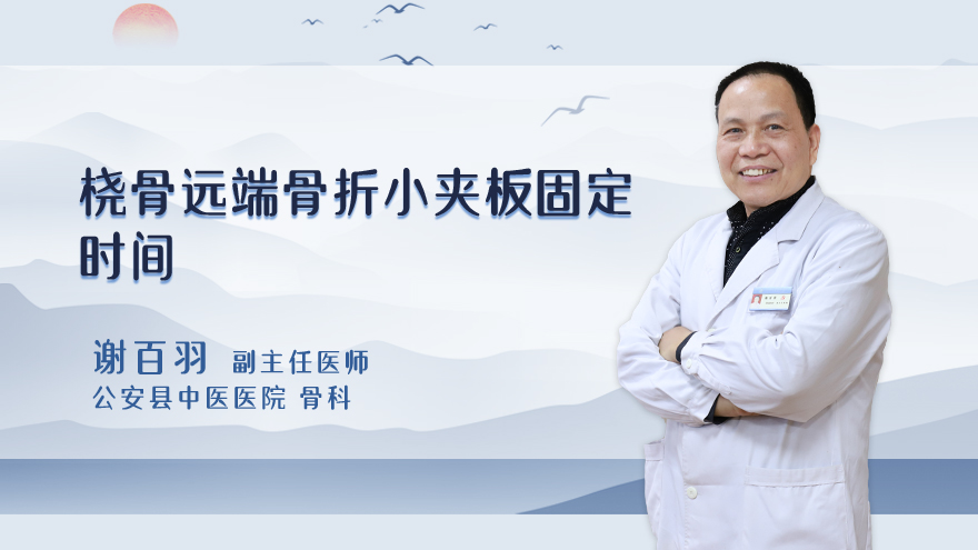 桡骨远端骨折小夹板固定时间