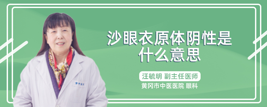 沙眼衣原体阴性是什么意思