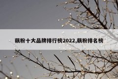 藕粉十大品牌排行榜2022,藕粉排名榜